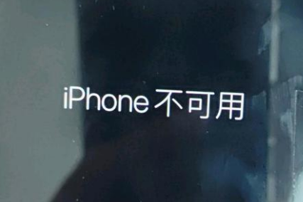 错那苹果服务网点分享锁屏界面显示“iPhone 不可用”如何解决 